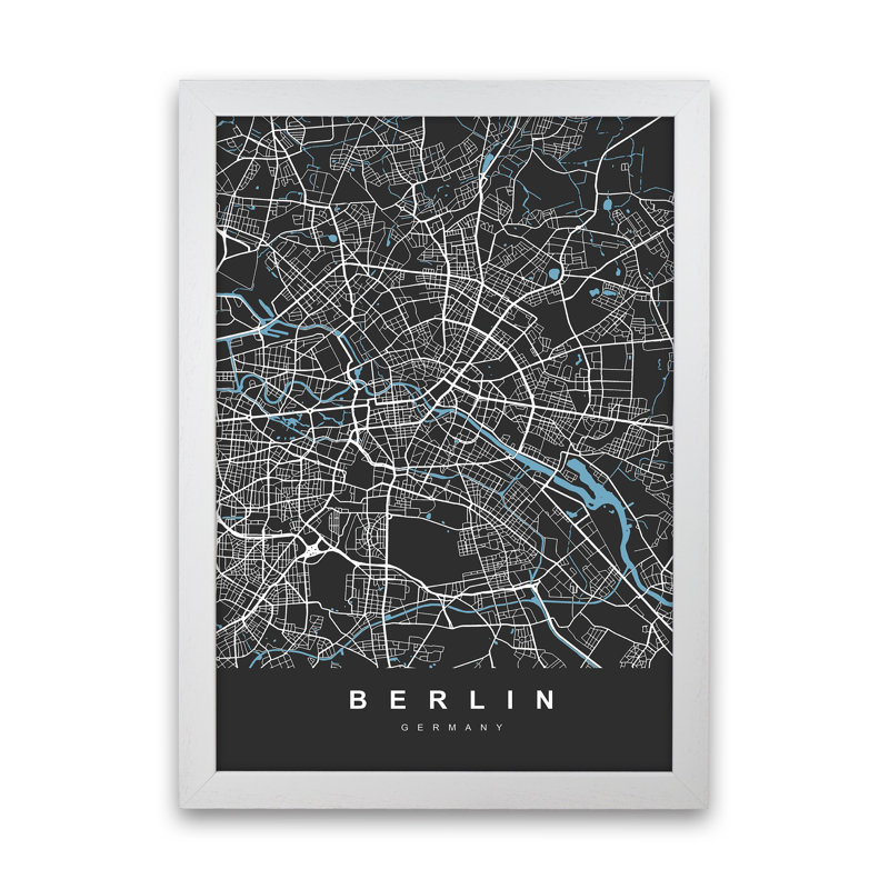 Berlin - Print, White Paper, 63cm H x 46cm W x 3cm D