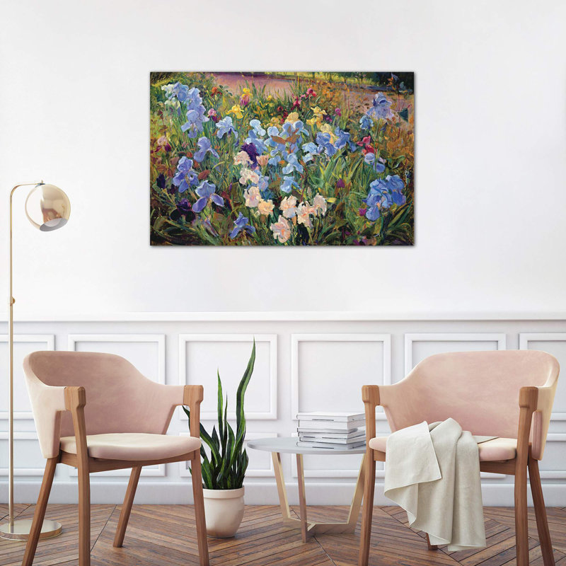 The Iris Bed by Timothy Easton - Wrapped Canvas Painting, 101.6 cm H x 66.04 cm W x 1.91 cm D