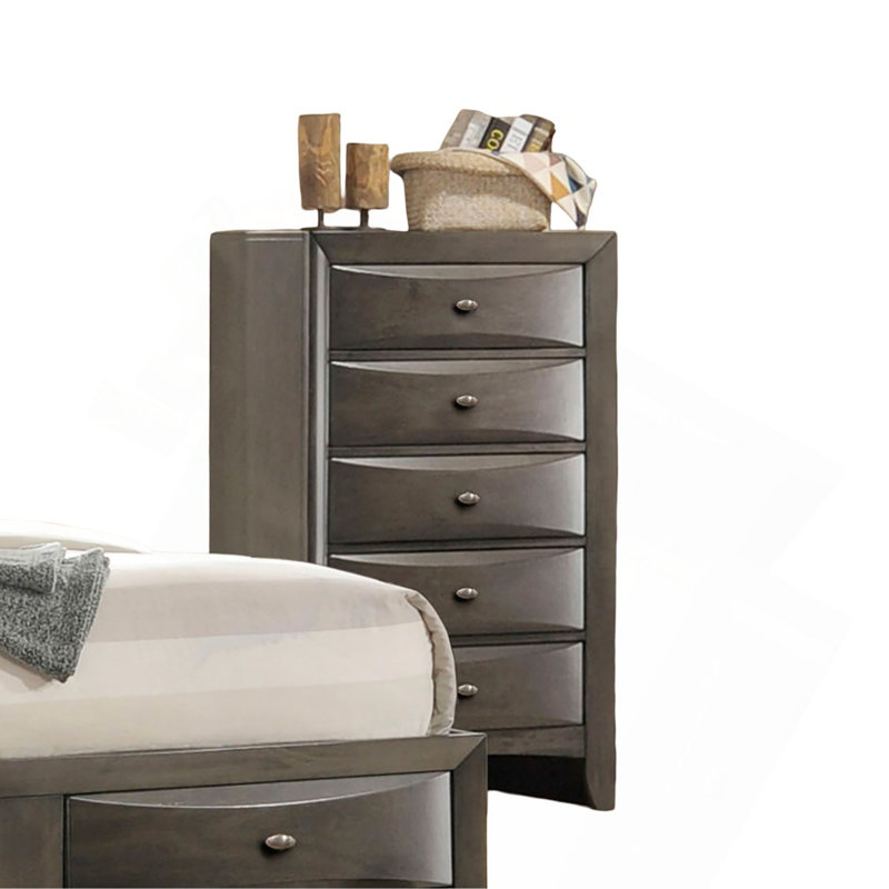 Mobilier de chambre à coucher 5 pièces, Gris