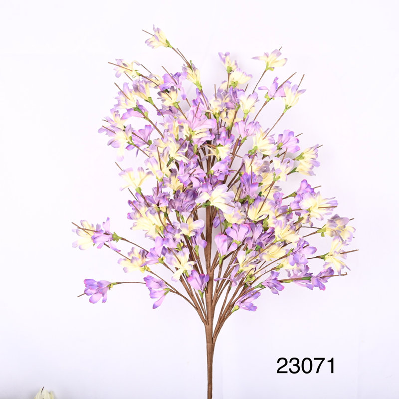 Faux forsythia, arrangement de fleurs, Mauve