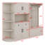 Armoire de vestibule multifonctionnelle gauche-droite avec rangement et crochets, armoire de rangement / arbre d'entrée 2 en 1