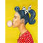 «Retro Woman with Beautiful Ponytail», reproduction encadrée-61439014-61439012