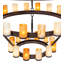 Lustre 60 lumières 84 niveaux à trois niveaux 84 "Noziroh
