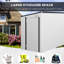 Remise extérieure en métal 4 pi x 7,7 pi - verrouillable, ventilée. Range les échelles, les vélos. Acier galvanisé, blanc, idéal pour la cour, le patio, le rangement pour la pelouse pouvant accueillir la tondeuse, la cour et
