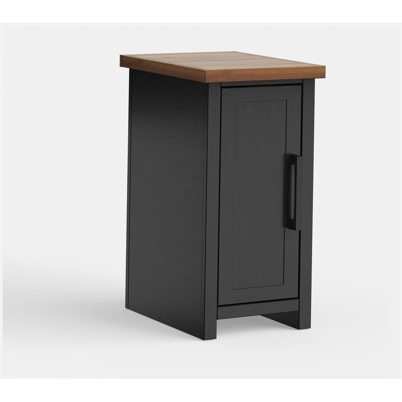 Table de coin de 14 pouces, aucun assemblage requis, pour le salon, Noir