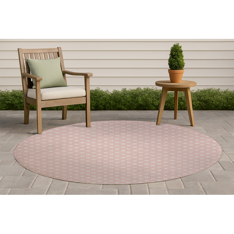 Tapis d'extérieur antidérapant Criss Cross, Rond 5 pi