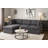 100″ Luxury Corduroy Modular Sectional Sofa – 4-Piece L-Shaped Oversized Couch with Ottomans in Light Gray-822483703