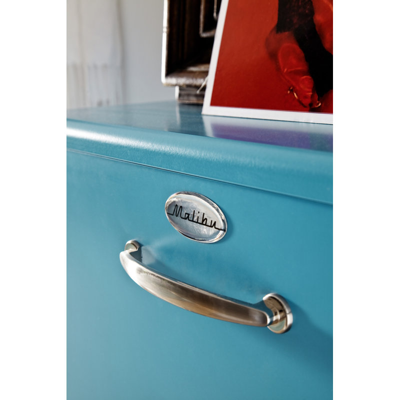 Commode 4 tiroirs Malibu, Turquoise