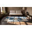 Hand Knotted Wool Area Rug in Blue