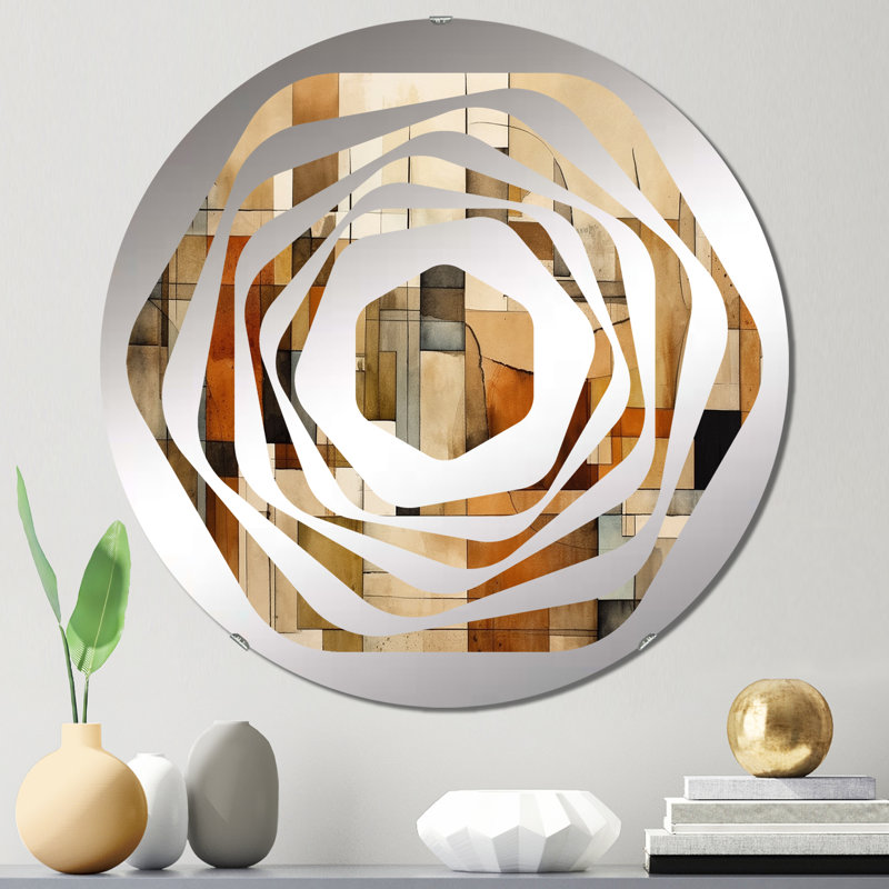 Bundine - Miroir décoratif Amorphe, 31,4 po x 31,4 po