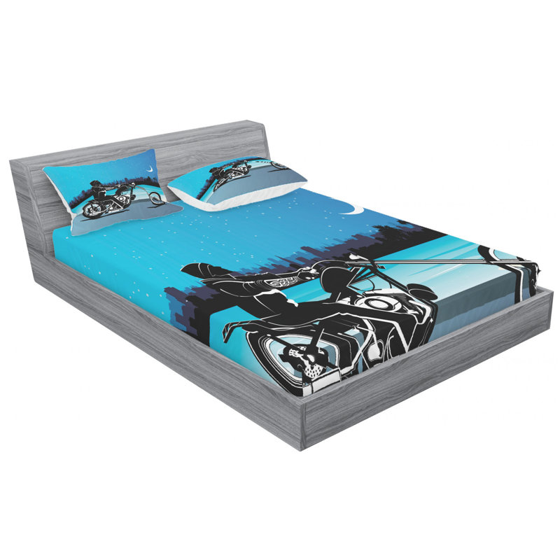 Microfiber Sheet Set, Queen Sheet Set with Fitted Sheet