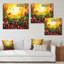 Champ de fleurs et soleil - impression d'art mural traditionnel en bois-1367832623-1367832613