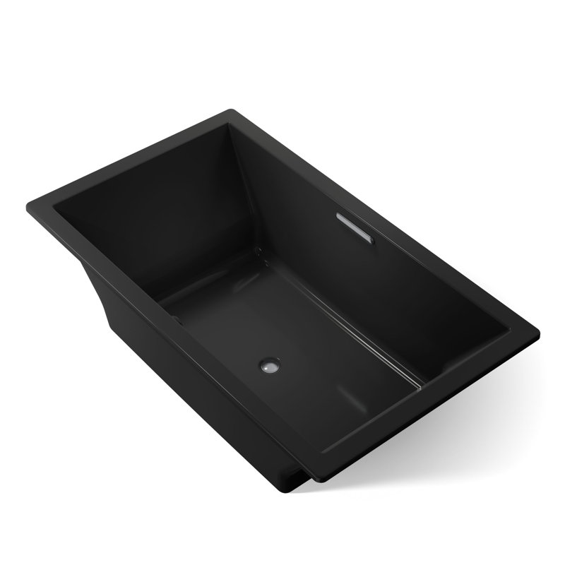 Underscore 72" x 42" Soaking Bathtub, Black