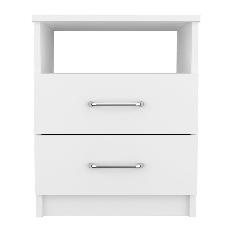 Table de chevet moderne et minimaliste, Blanc