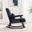 Fauteuil à bascule moderne avec structure en bois massif, fauteuil de salon rembourré, fauteuil de lecture-1563882753