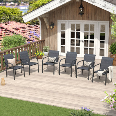 Outdoor Stackable PVC-coated polyester Dining Chair
