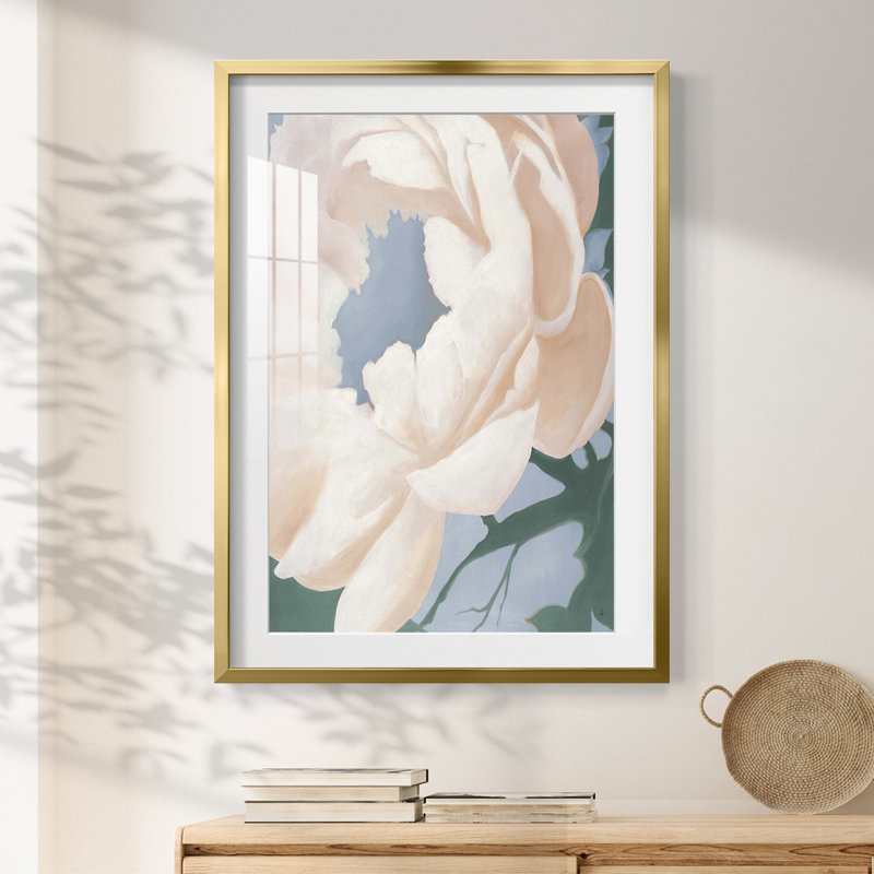 Étude florale I - impression encadrée, H 28,5 po x l 20,5 po, Doré