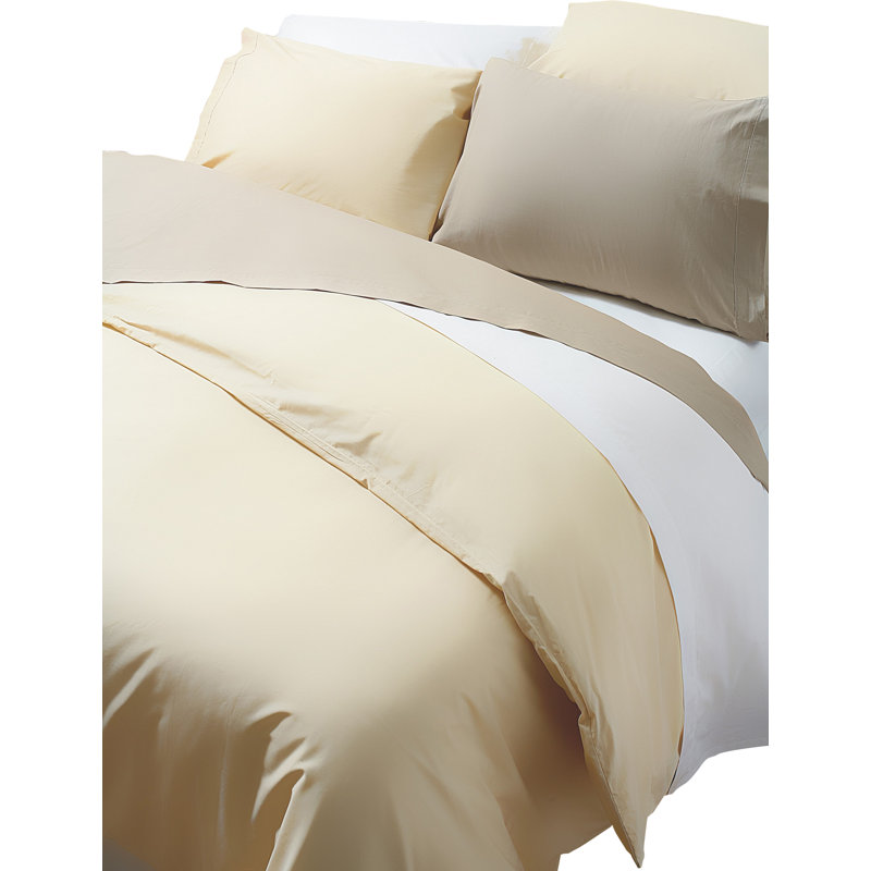 Plain Dye 200 TC Egyptian-Quality Cotton Cotton Solid Colour Duvet Cover, Thyme, Single Duvet Cover
