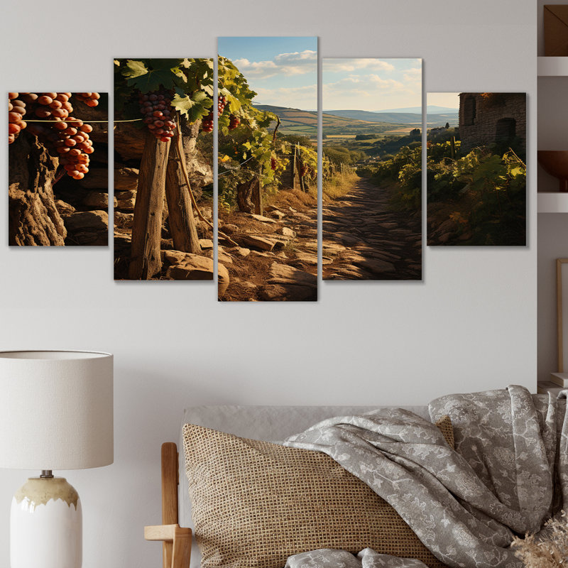 Vineyard Hidden Gem - impression sur toile de paysages - 5 panneaux