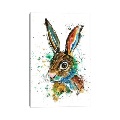 Real Bunny 1 Piece Wrapped Canvas Painting