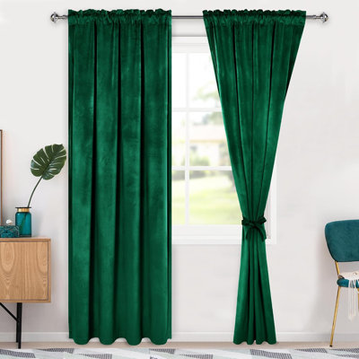 Velvet Blackout Curtain Panel Pair