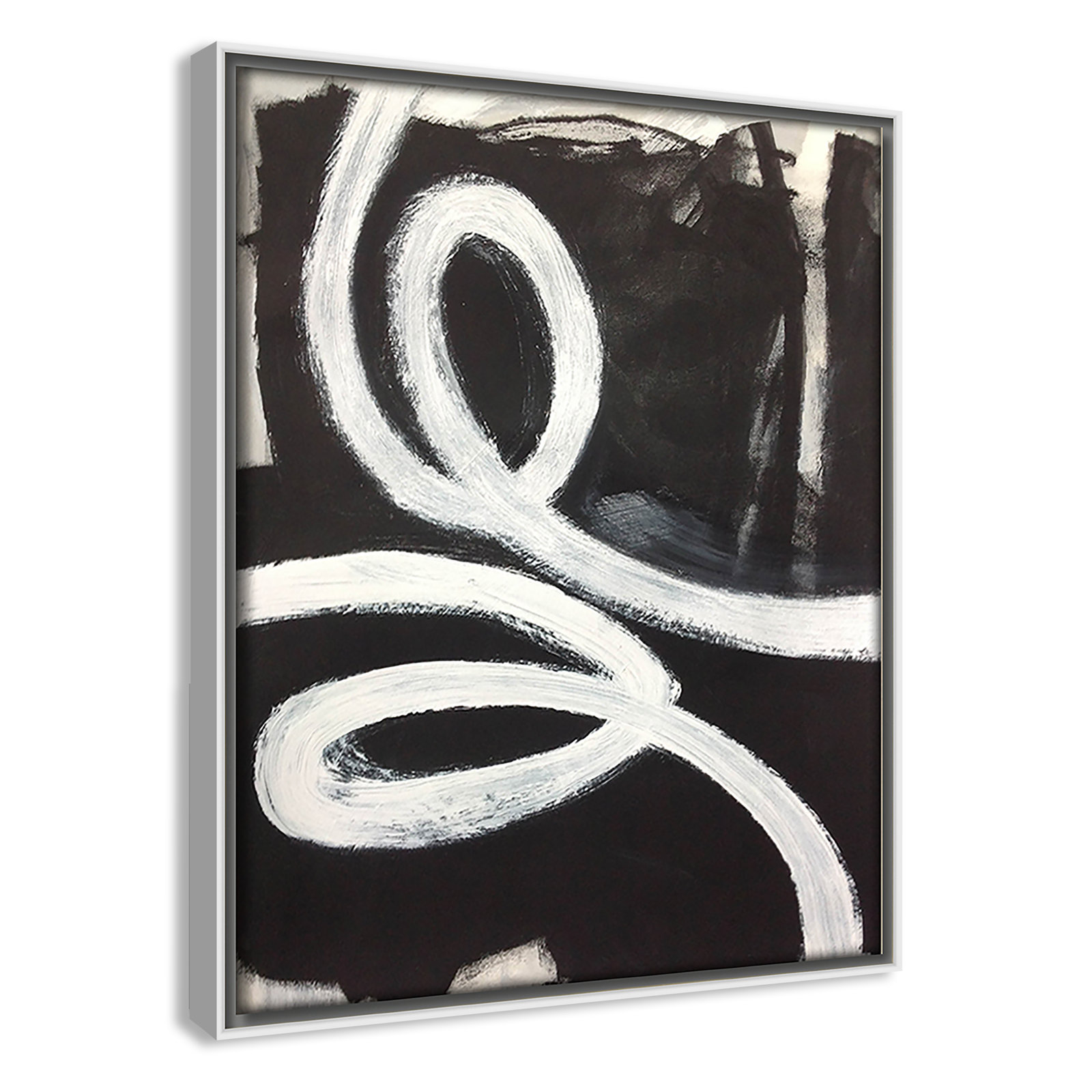 Ansonia Swirly Swirls I by , No, White Floater Framed, 11.5" H x 9.5" W x 2" D