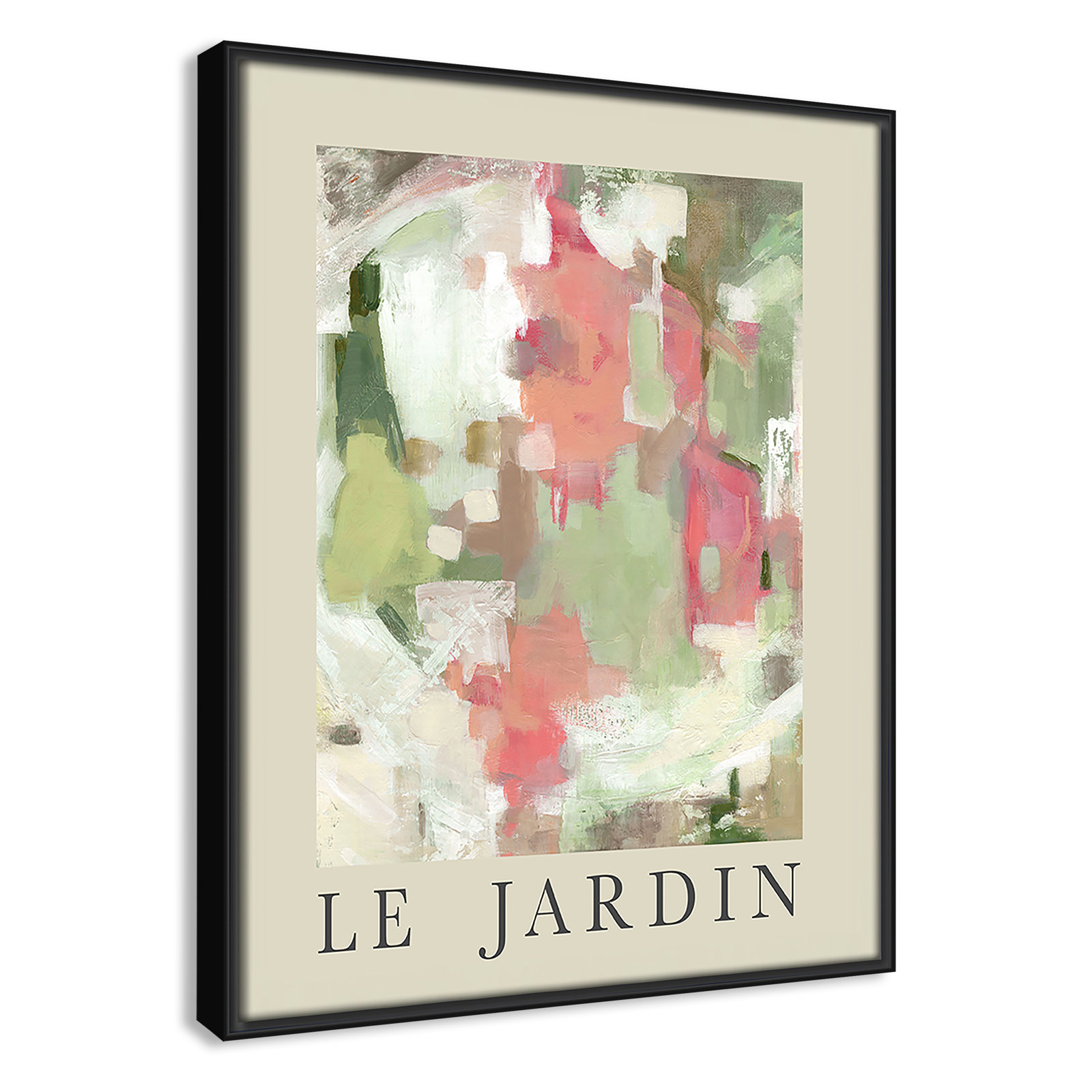 Botanical Poster Collection " Le Jardin " by Carol Robinson, No, 15.5" H x 12.5" W x 2" D, Black Floater Frame