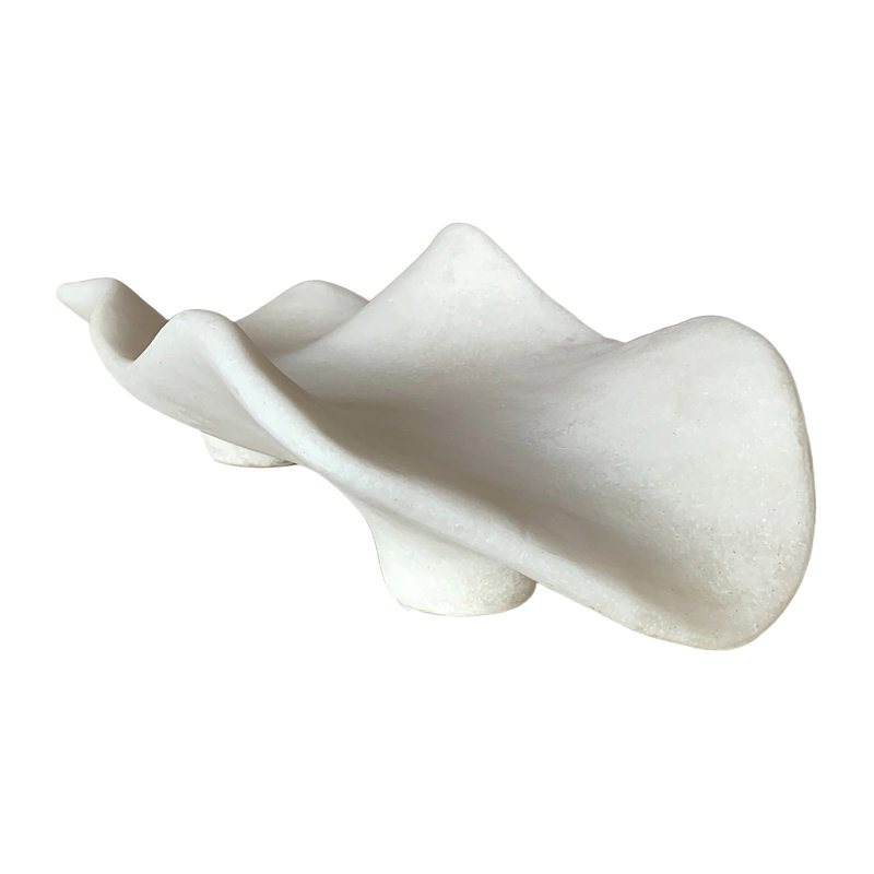 Sagebrook Home's Kelsi Quartz-Inspired 20" White Resin Tray - Perfect for Elegant Table Settings