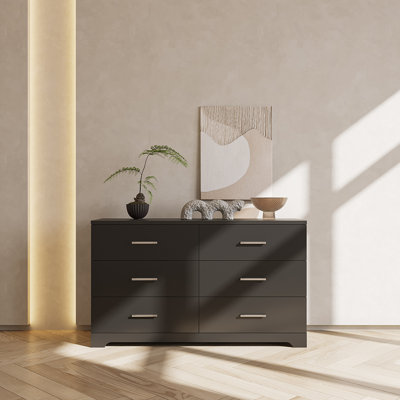 Commode double 6 tiroirs pour chambre à coucher