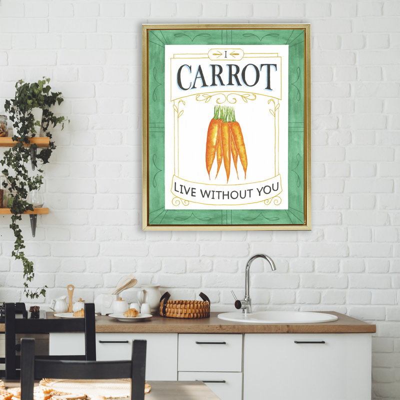 Cadre flottant «Carrous Live Live You You» par Lara Beeston, H 31 po x l 25 po, Cadre flottant métallique doré