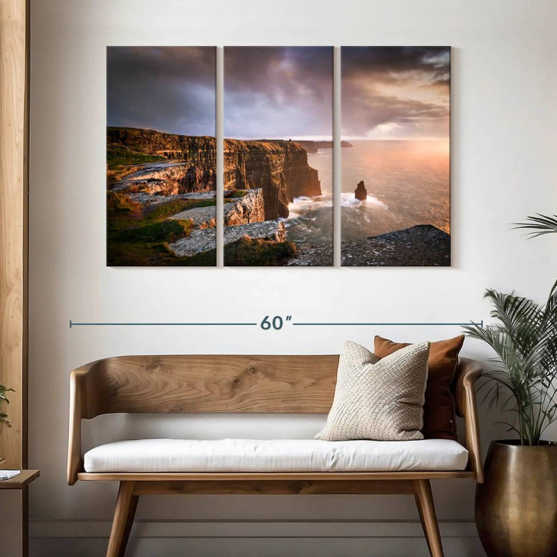 Nicci, falaises de Moher, coucher de soleil, H 32 po x l 50 po