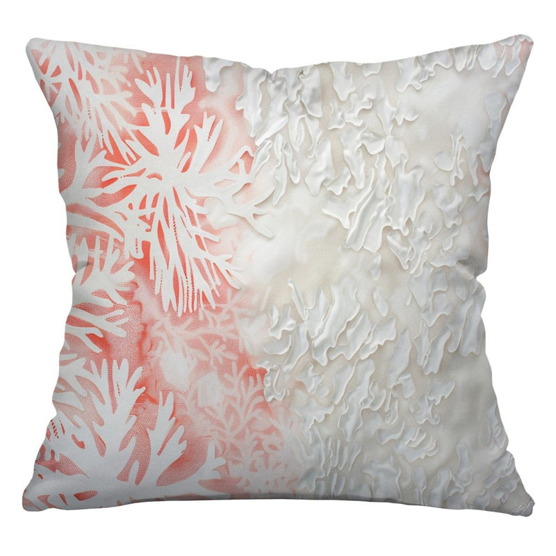 Coussin réversible en mélange de coton biologique, H 14 po x l 14 po