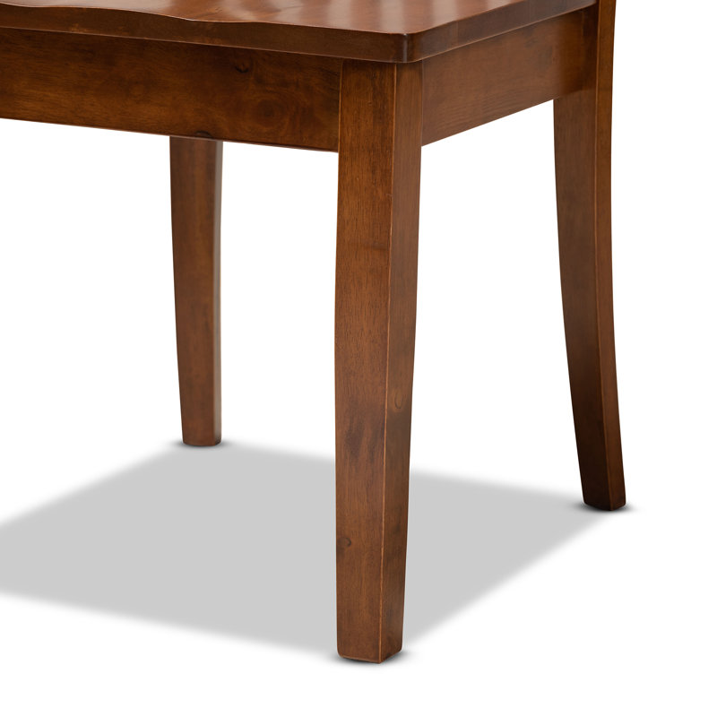Euell Solid Wood Dining Chair, Walnut Brown