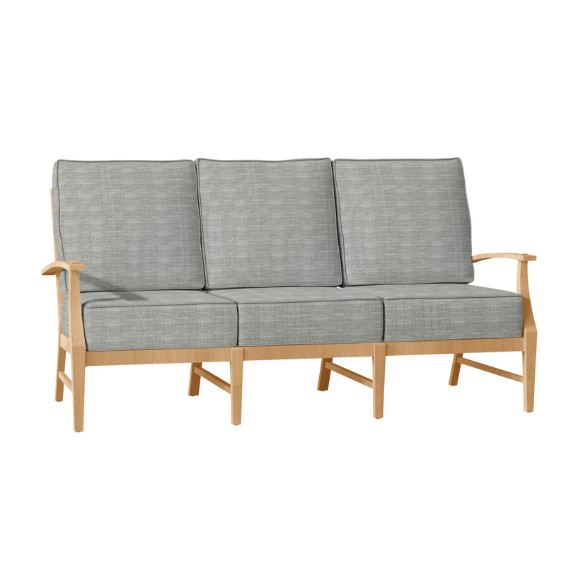 Canapé Croquet - Teck naturel, Teck naturel, InsideOut® Rollo ‑ lin argent, Welt