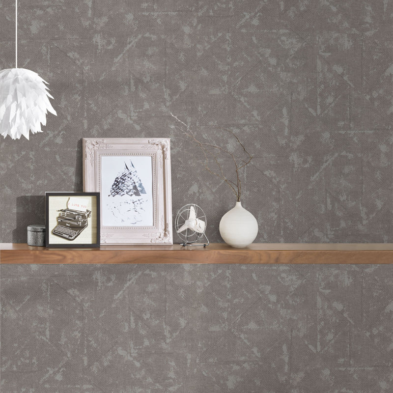 Riemer 10.05m x 53cm Matte Wallpaper Roll, Grey/Silver