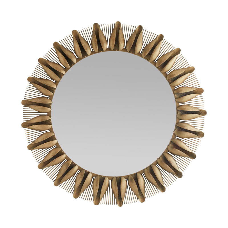 Goldie Round Iron Mirror