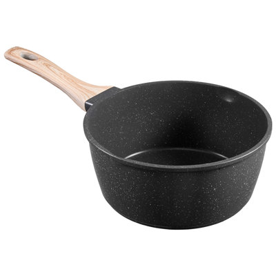 Casserole antiadhésive avec couvercle en verre trempé