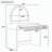 39” Modern Makeup Vanity Table with LED Lighted Mirror, Multi-Functional Dressing Table with Storage Drawer & Removable Mirror for Bedroom-386432789