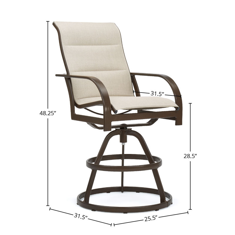 Tabouret de bar d'extérieur 28,5 po Key West, Café