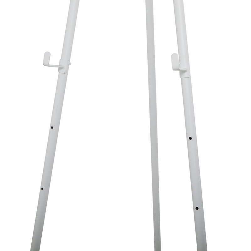Pitanga Metal Extra Large Free Standing Adjustable Display Stand Easel with Foldable Stand, White