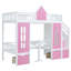 Lit superposé rose Twintwin avec bureau convertible, bureau stable et captivant - rose, intriguant-355529792