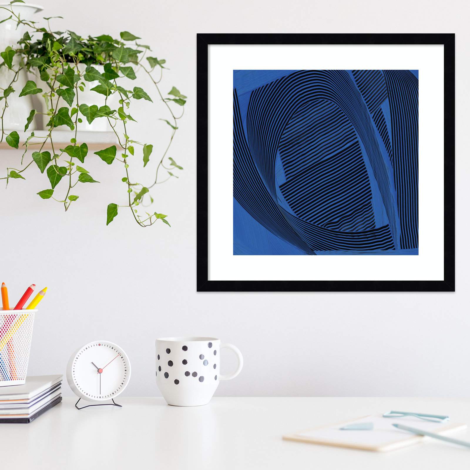 Weaving I by Mike Schick, Black Framed Paper, 19.12" H x 19.12" W x 0.88" D