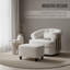 Fauteuil d'appoint pivotant en tonneau Wismestr