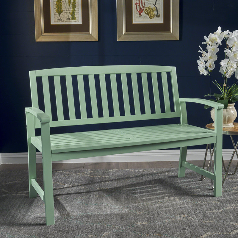 Estanislao Acacia Wood Bench, Mint