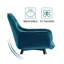 Irie Single Velvet Upholstered Dining Chair with Arm-1074007778