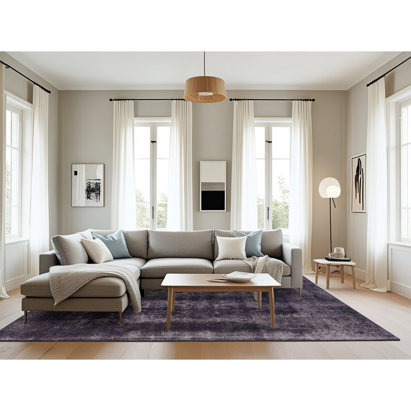 Tapis décoratif multicolore à motif abstrait, Rectangle 8 pi x 10 pi