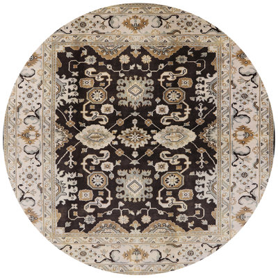 Tapis oriental noir / ivoire Davros