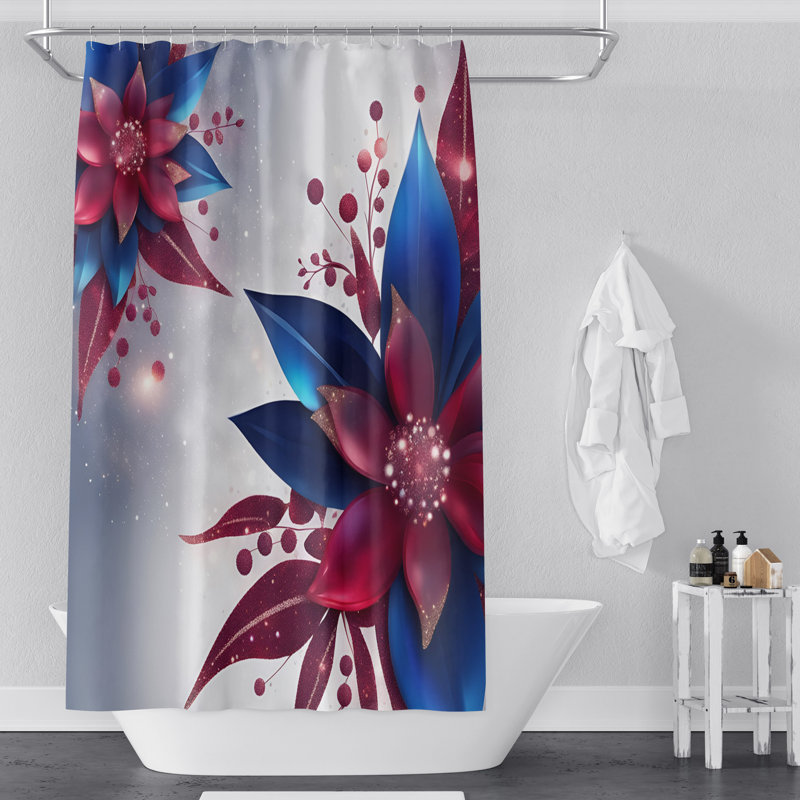 Rideau de douche Floral, H 83 po x l 70 po