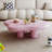48.5" Cloud Shape Modern Coffee Table with Irregular Edge Top and 4 Round Legs, Minimalist Accent Table for Living Room-100501959