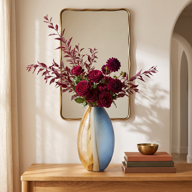 Carthage Glass Table Vase 1, 16" H x 9" W x 6" D
